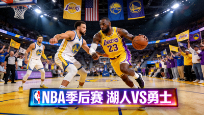 NBA季后赛 湖人队对阵勇士队 现场直播镜头